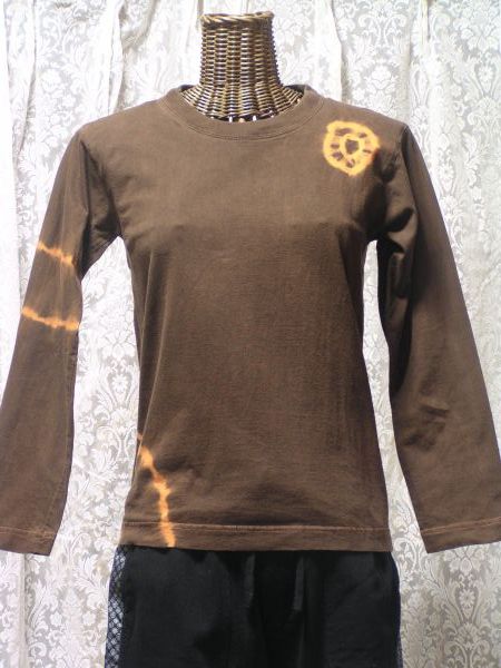 泥染め長袖Ｔシャツ