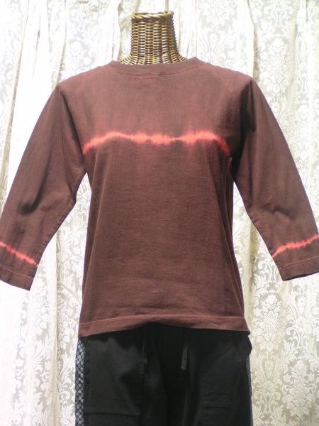 泥染め長袖Ｔシャツ