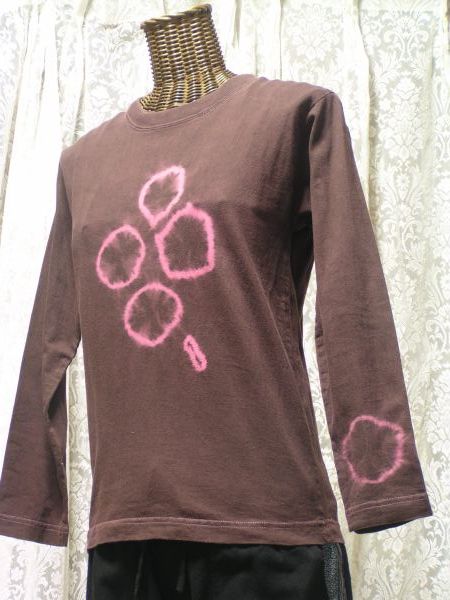 泥染め長袖Ｔシャツ